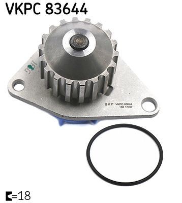 Engine Cooling Water Pump Fits Citroën Berlingo C2 Fiat Peugeot SKF VKPC 83644 - Image 2