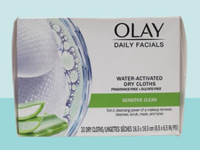 OLAY DAILY FACIALS SENSITIVE CLEAN WTAER ACTIVATED DRY CLOTHS NWB