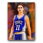 Bobby Hurley #2 Art Card Limited 34/50 Edward Vela Signed (Duke Blue Devils)