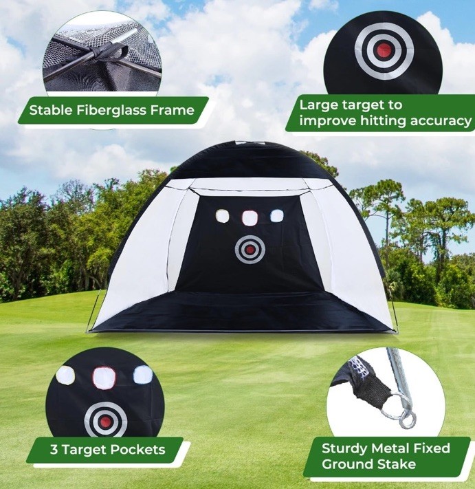 Golf Net 10x7ft Golf Practice Net and Mat for Backyard Home Training