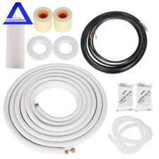 High Quality Install Kit 25 Ft 1/4"-3/8" For Mini Split Heat Pump Systems White