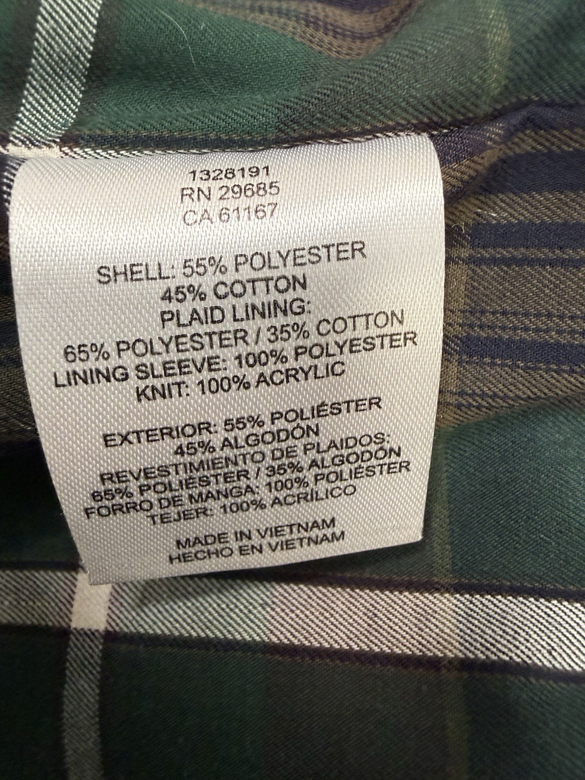 Pendleton Rain Jacket Womens Small Navy Plaid Lin… - image 9