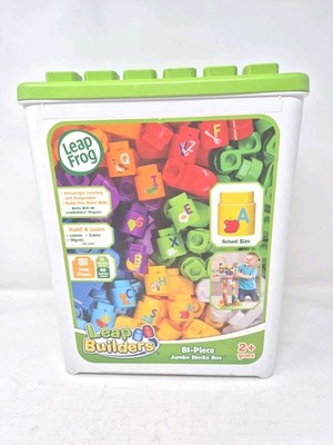 LeapFrog LeapBuilders-Only 61 Pieces Jumbo Blocks Box Learning Toy-Good
