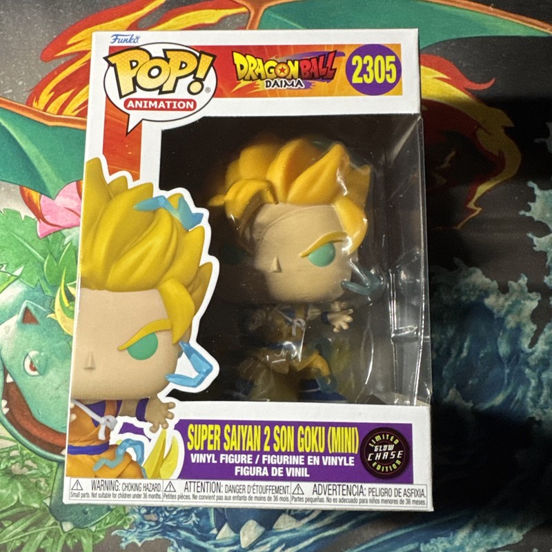 Funko Pop! Vinyl: Dragon Ball-Super Saiyan Son Goku #2305 (Mini) (Glow) (Chase)