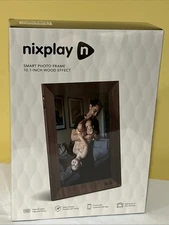 NEW Nixplay 10.1" Smart Digital Photo Frame With Wood Effect Finish SEALED