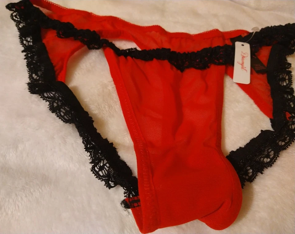 MALLA ELÁSTICA SPANDEX ENCAJE ELÁSTICO ESPALDA ABIERTA ROJO ROMPECORAZONES BRAGAS San Valentín Foto 4 de 4