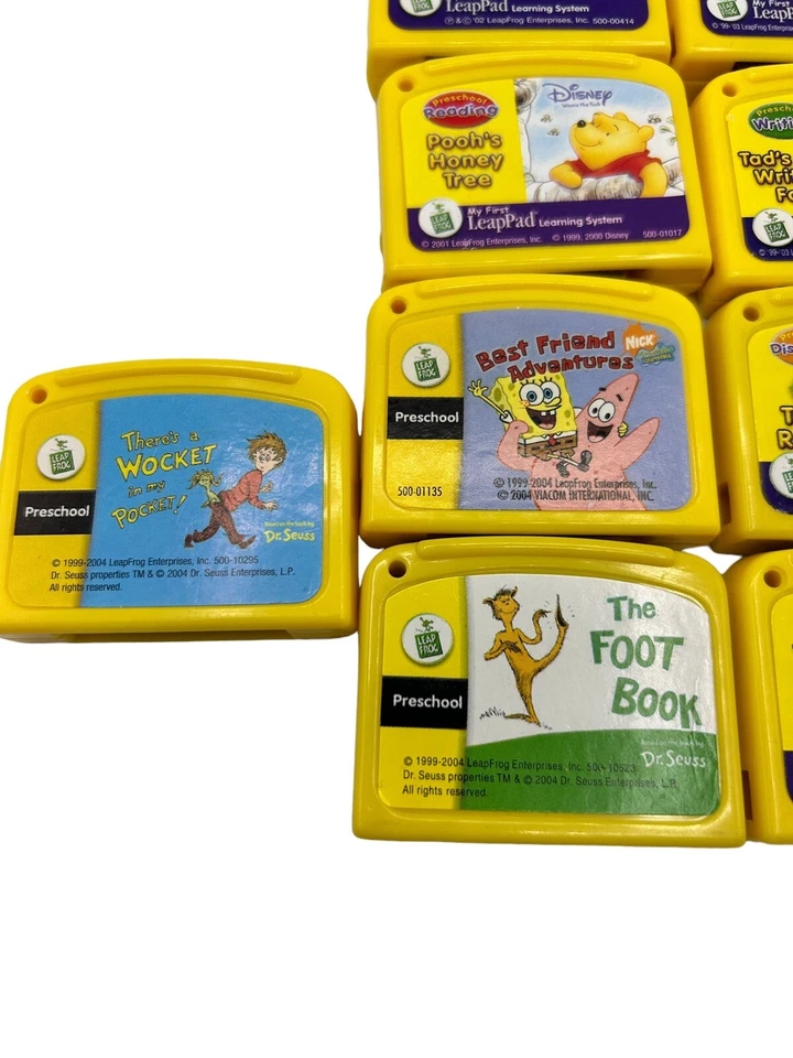 Leap Frog LeapPad Cartridges Preschool Lot of 9 Sponge Bob Thomas the Train - Image 3 of 4