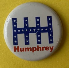 1968 Hubert Humphrey Vintage US Political button pin Campaign badge presidential
