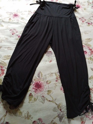 Thought Cropped Jersey Harem Trousers Black Size S RRP £42 | eBay