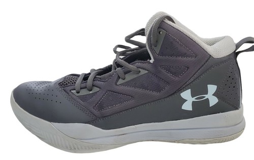 Under Armour Jet Mid Womens Gray 1269301-040 Lace Up Basketball Shoes Size 9.5 - 第 9/10 張圖片
