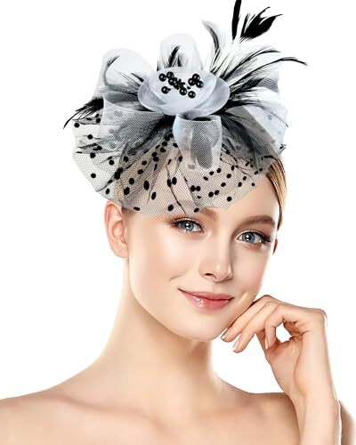 Halloween Fascinators Hat for Women Tea Party Feather  display picture 1