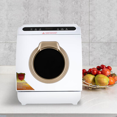 Portable Air-Dry Dishwasher with 7L Built-in Water Tank 360° Dual Spray for RV