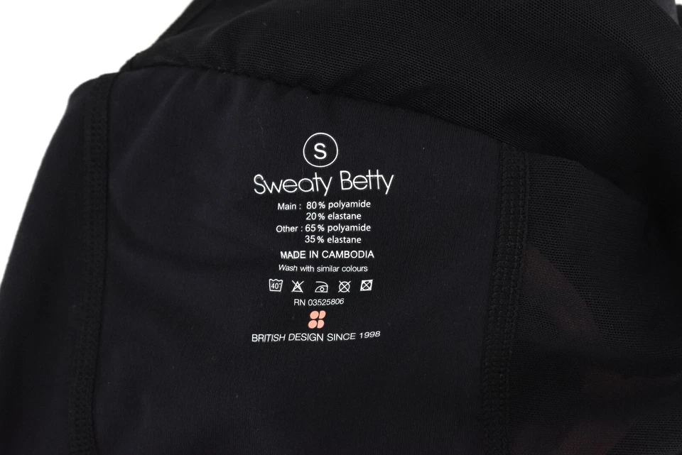 Sweaty Betty SPORTS Bh Damen Klein Dehnbar Gefüttert Sportbekleidung Schwarz - Bild 4 von 4
