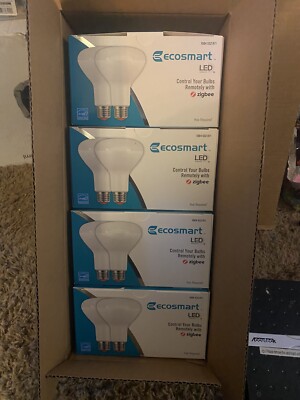 NEW 8 Bulbs EcoSmart 65-Watt BR30 LED Smart Bulbs 650 Lumens(Hub Required)