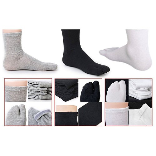 6 Pairs Socks Men Women Kimono Flip-Flop Sandal Split Toe Tabi-Ninja Socks Socks - Picture 7 of 9
