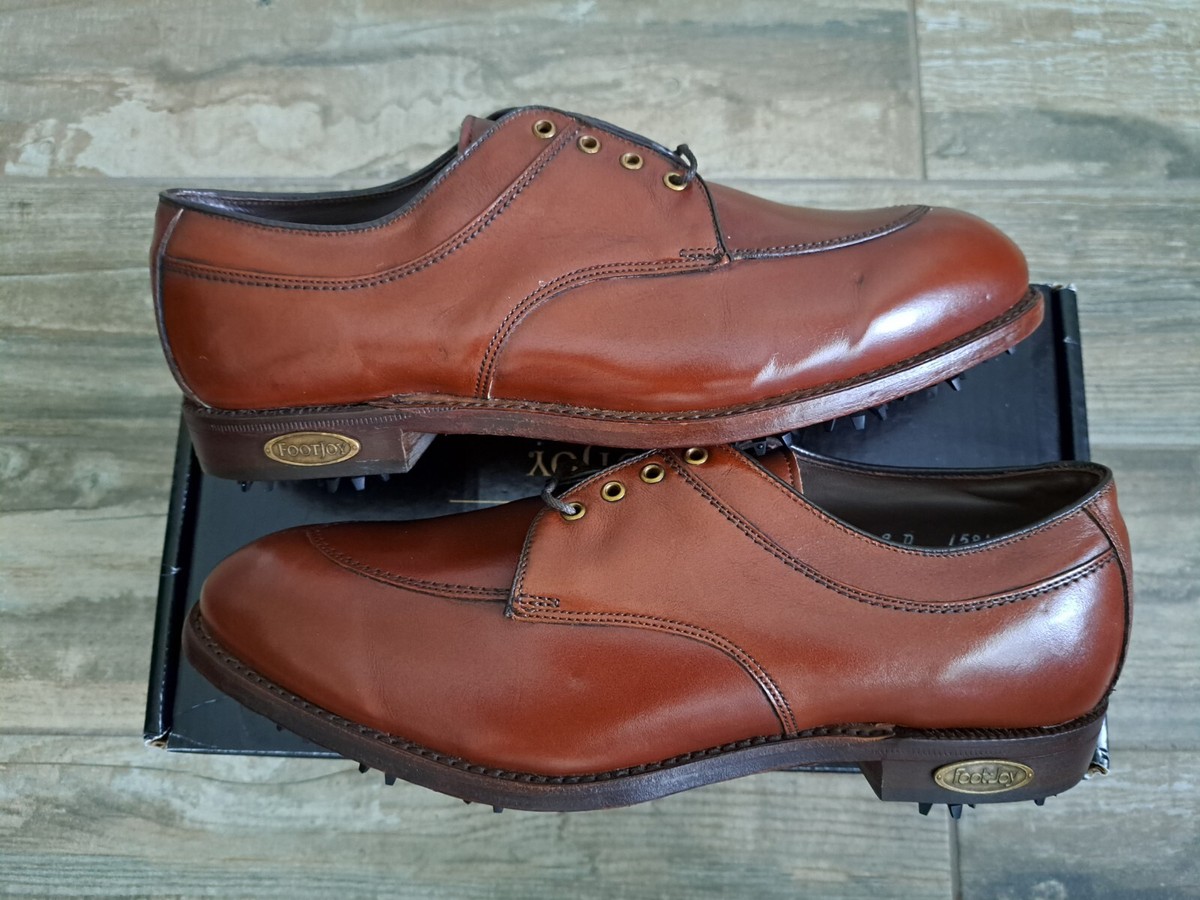 【値下げ】フットジョイ クラシック FootJoy classic 9D 未使用 NEW Vintage Footjoy Classics Mens Golf Shoes 51045 Brown 9D