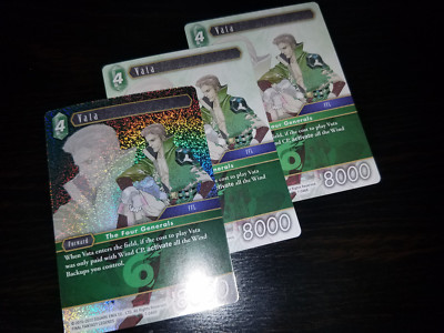 3 x Final Fantasy TCG Opus (7) VII Vata 7-046R 1 x Foil  2 x non foil