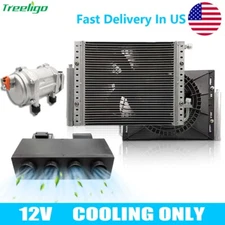 12V Air Conditioner Car Electric Underdash Cooling A/C Unit Compressor Universal