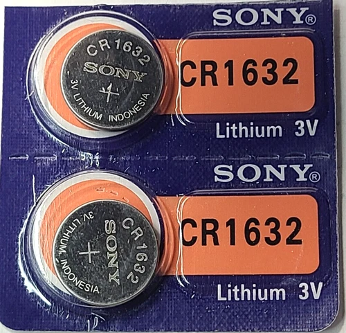 2 PK CR1632 SONY  3V LITH (GREAT EXP 2034) DL1632 ECR2032 FREE SHIP - product listing photo