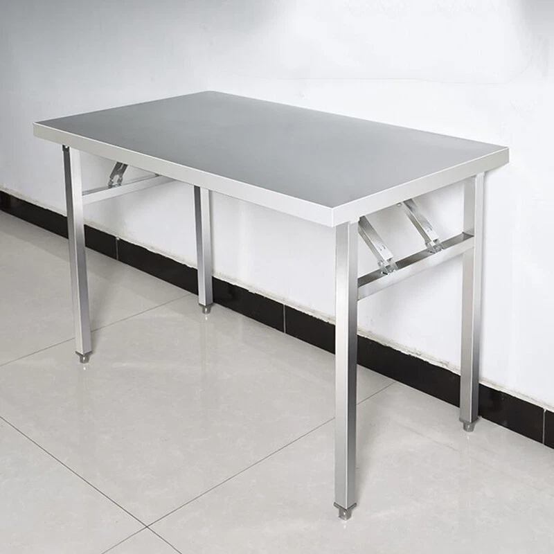 120*60 CM Klappbar Edelstahl Arbeitstisch Esstisch Küchentisch Schublade Tisch - Bild 3 von 4