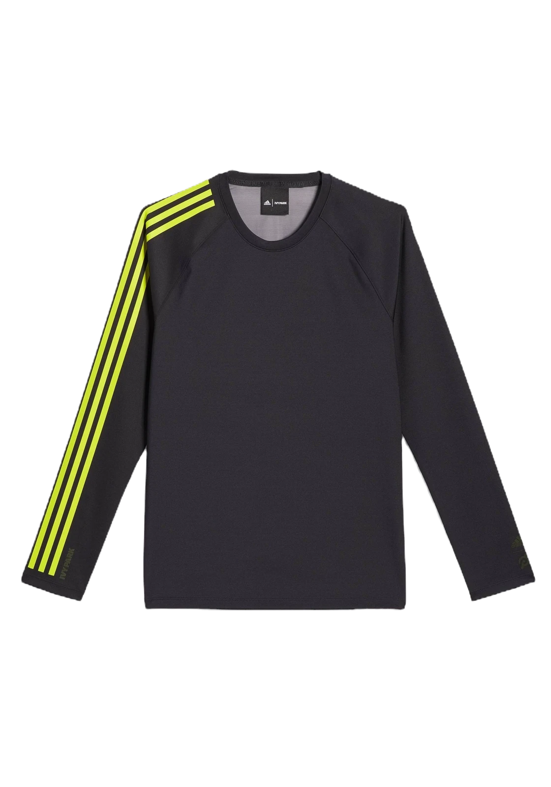 adidas x Ivy Park Mens Base Layer Top Training - Black/Shock Lime