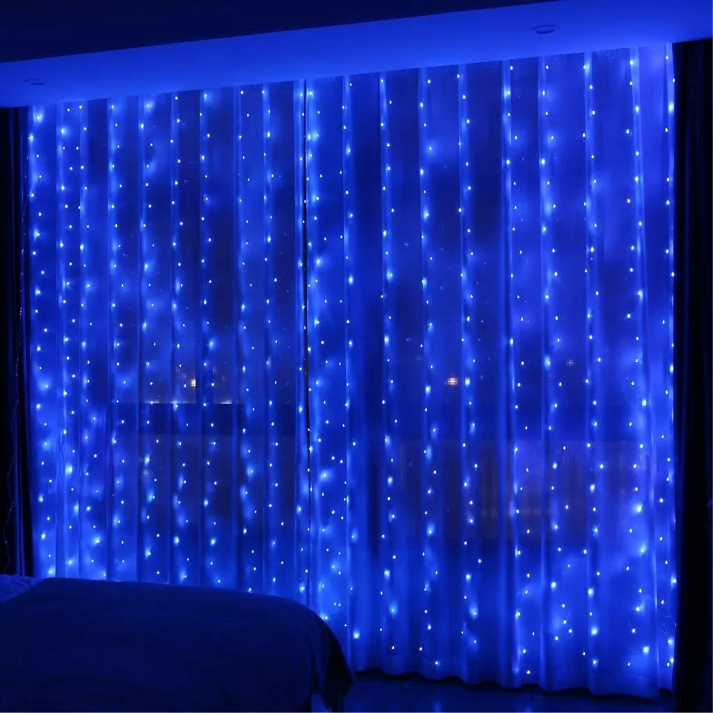 6X3M LED Curtain Lights Christmas Party Outdoor Color Changing