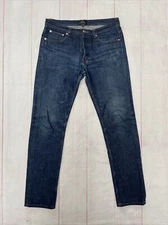 APC Petit New Standard Blue Selvedge Redline Denim Jeans Distressed Faded 30