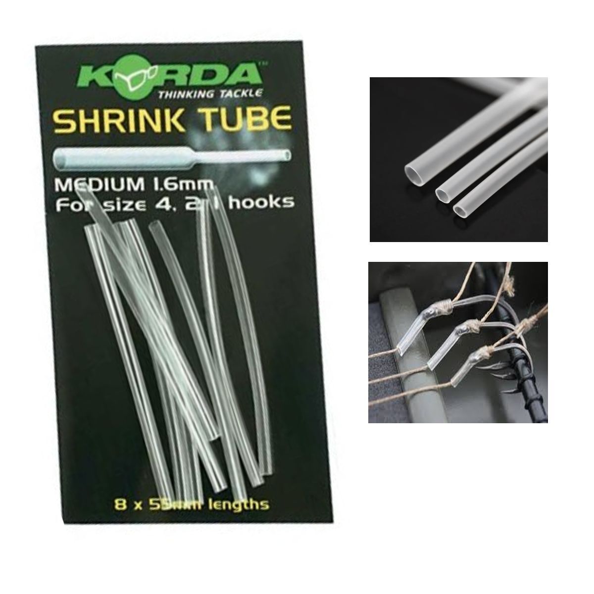 Korda Shrink Tube 1.6mm Clear Carp Fishing Rig Making Kicker Effect