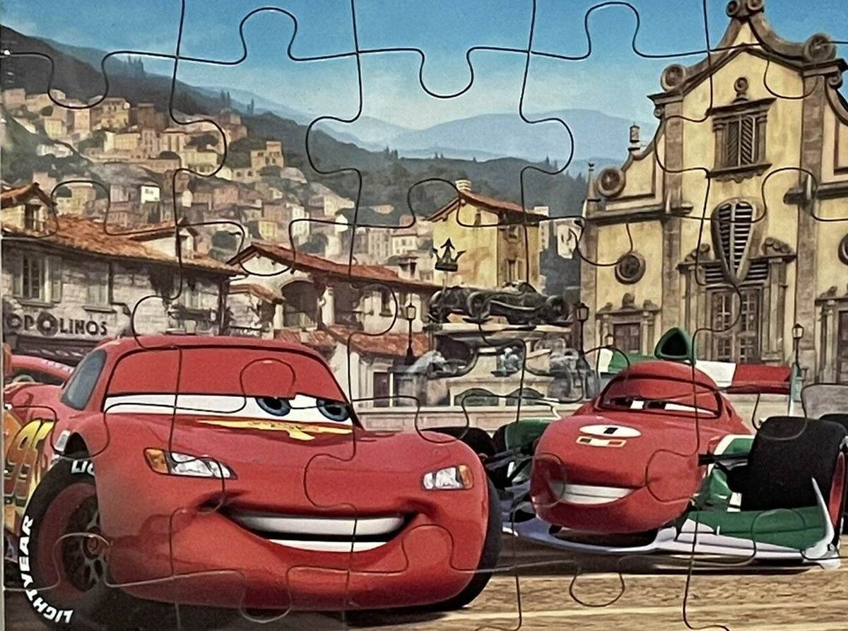 compañerismo dirección Punto de partida Wood Disney Pixar Cars 2 Jigsaw Puzzle 25 Piece Lightning McQueen Kids Toy  | eBay