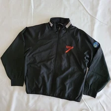 Men's Cutter & Buck Full Zip WeatherTec Windbreaker SZ L Black