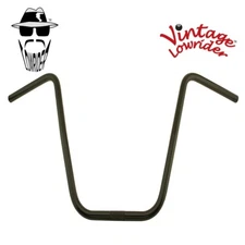 GENUINE VINTAGE LOWRIDER 16" RISE DYNO STYLE STEEL HANDLEBAR 22.2MM BLACK