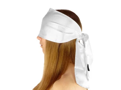 EDD LOVE-TOYS® Breite Double-Layer premium Satin Augenbinde Bondage BDSM Schal Weiß Nr. 4725