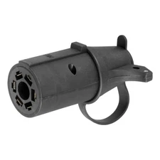 Curt-Adapter with Tester 7-Way RV Blade to 6-Round Trailer, Center Pin Auxiliary