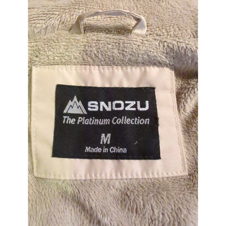 SNOZU The Platinum Collection Lined Coat Fully Lined Cinched Waist Tan Women's M - Image 2 of 4