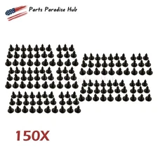 150x Retainer Fender Push Pin Auto Car Bumper Fastener Clips Hole Plastic Rivets