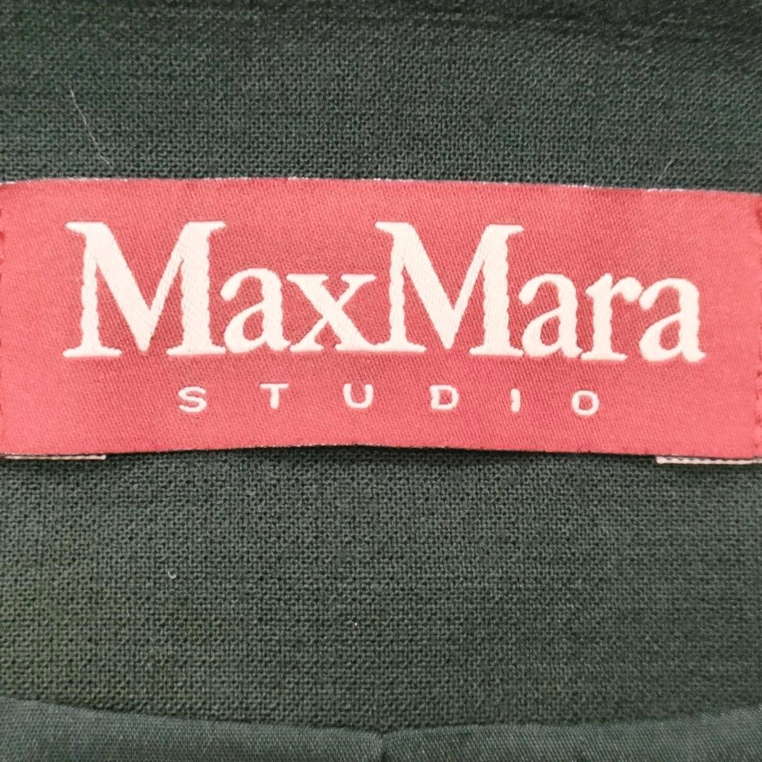 Max Mara STUDIO Collarless Jacket, Dark Green, Si… - image 16