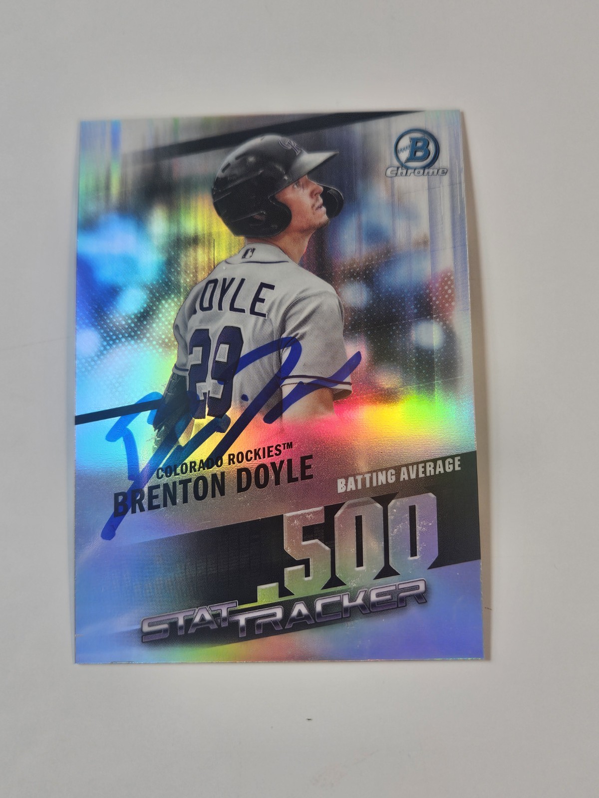 2020 BRENTON DOYLE BOWMAN CHROME STAT TRACKER INSERT #ST-14 Autograph Signed 