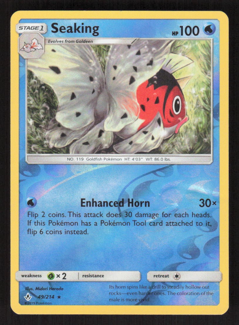 Pokemon TCG Reverse Holo Unbroken Bonds Seaking #49/214