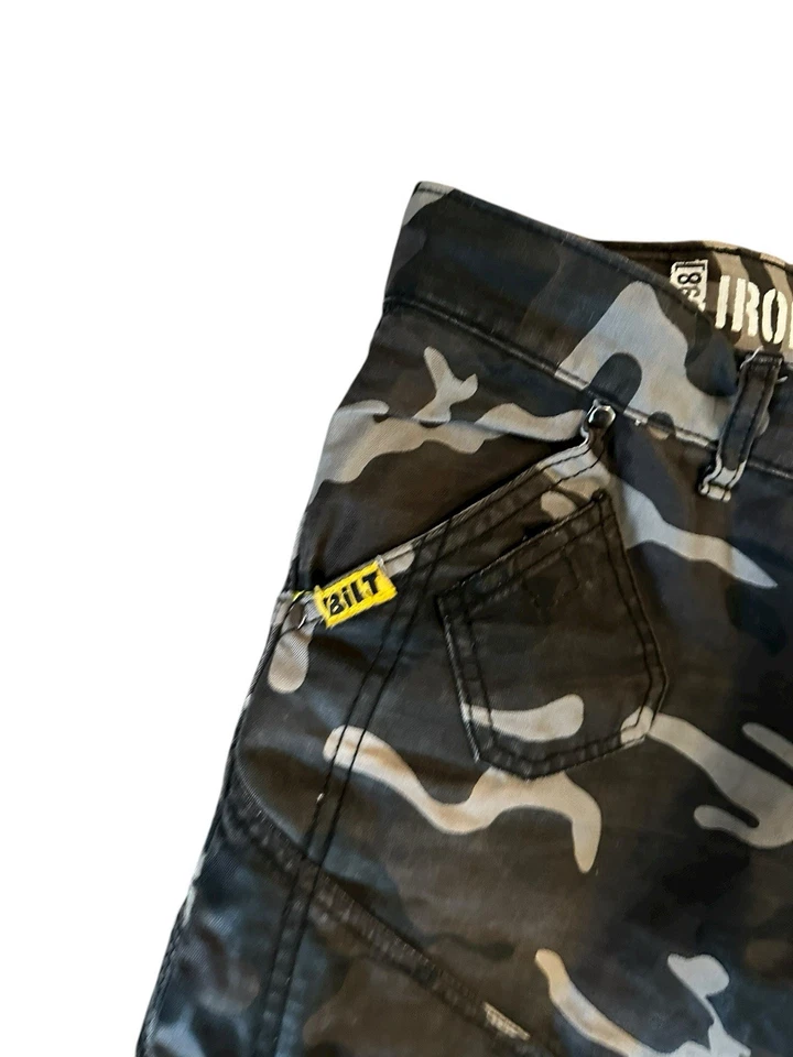 Bilt Iron Wokers Camo Biker Motorcycle Reinforced Padded Knee Pants 32x32 - Image 4 of 4