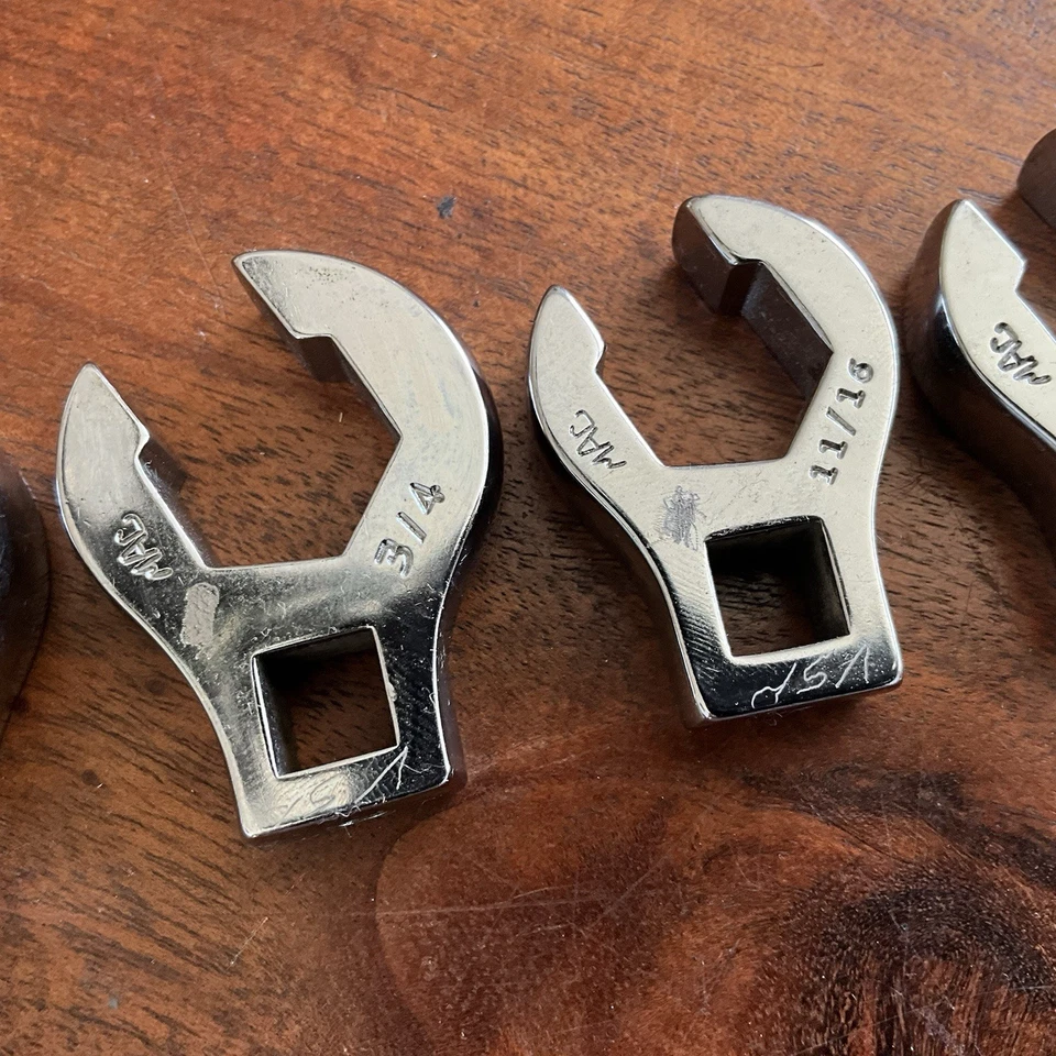 Mac Tools 8pc 3/8" Drive SAE Crow Foot Flare Nut Wrench Set 3/8" - 13/16 - Image 3 of 4