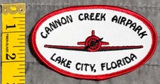 Vintage Lake City Florida FL Cannon Creek Airpark Airport Patch