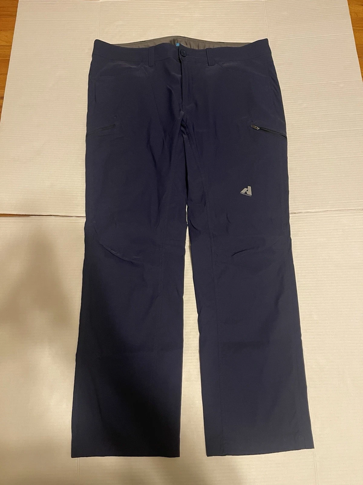 Eddie Bauer Pants Mens 40x32 First Ascent Cargo Nylon Spandex Hiking Work Blue