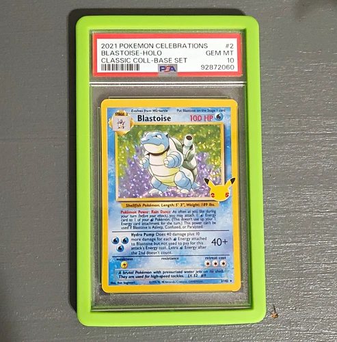 Pokemon 2021 Celebrations Classic Collection Blastoise 2/102 Holo PSA 10