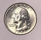 1957 washington quarter- nice uncirculated coin