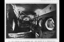All the comfort of a Pullman Car, Saloon of a Handley-Page airplane, 1920,