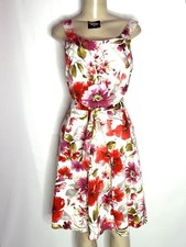 SANDRA DARREN MULTI COLOR FLORAL PRINT SLEEVELESS FIT  FLARE DRESS SIZE 10