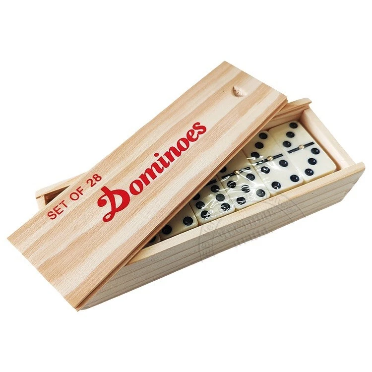 MARKENLOS Dominospiel 28 Dominosteine Domino Spiel in der Box 18x6x4 cm Игра Домино