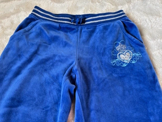 Children's Place Blue Soft Velour Comfy Cozy Jogger Pants Girls Size 10 EUC