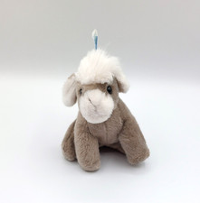 Petite peluche âne gris blanc NOUNOURS doudou vintage 16 cm