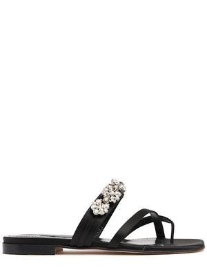 Manolo Blahnik◆PERLUSA◆サテンフラットサンダル 10mm Manolo Blahnik - 10mm Perlusa satin flat sandals - Black | eBay